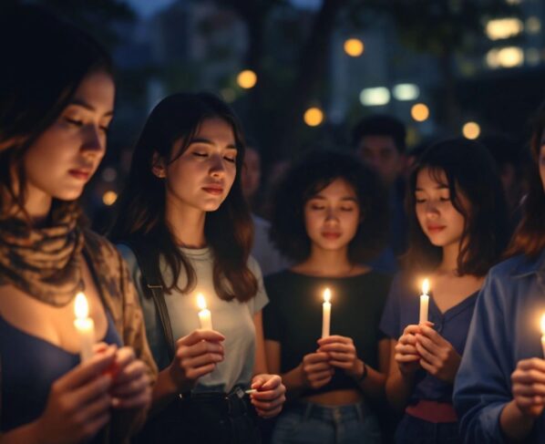 悼念哈马斯领导人被杀的烛光 Vigil